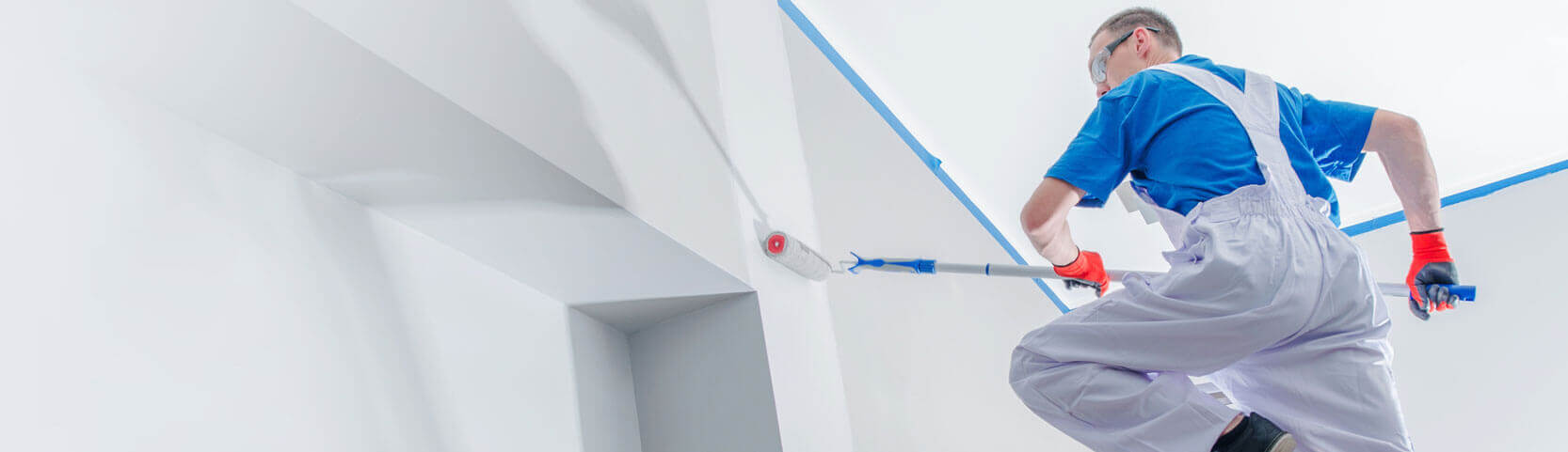 Black and white painted living room